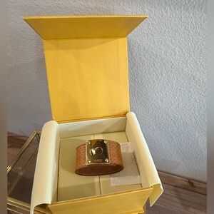 Fendi Leather Stud Bracelet